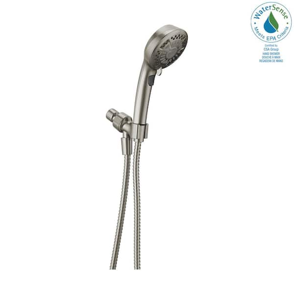 7-Spray 4.2 in. Single Wall Mount Handheld Shower Head in SpotShield Brushed Nickel 7-Spray 4.2 in. Single Wall Mount Handheld Shower Head in SpotShield Brushed Nickel