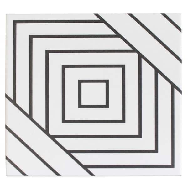 Ivy Hill Tile Script Line Positive 7.87 in. x 7.87 in. Matte Porcelain Floor and Wall Tile (11.19 sq. ft./Case)