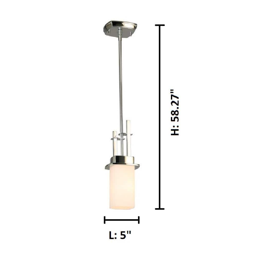 Eglo Vlacker Chrome Mini Pendant with Frosted Opal Glass