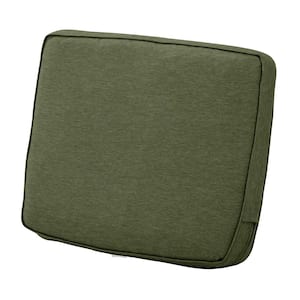 Montlake 21 in. W x 20 in. x 4 in. Thick Heather Fern Green Rectangular Outdoor Lounge Chair Back Cushion