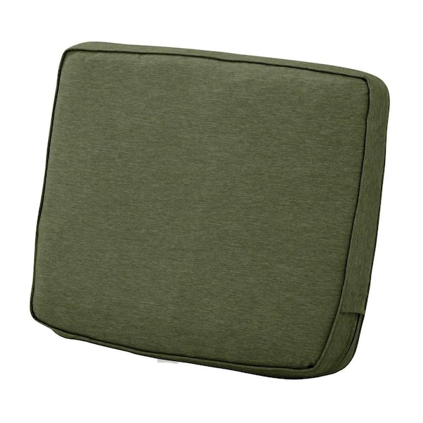 Classic Accessories Montlake 21 in. W x 20 in. x 4 in. Thick Heather Fern Green Rectangular Outdoor Lounge Chair Back Cushion