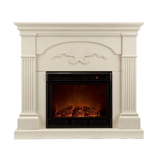 Southern Enterprises Sicilian Harvest 45 in. Electric Fireplace in Ivory