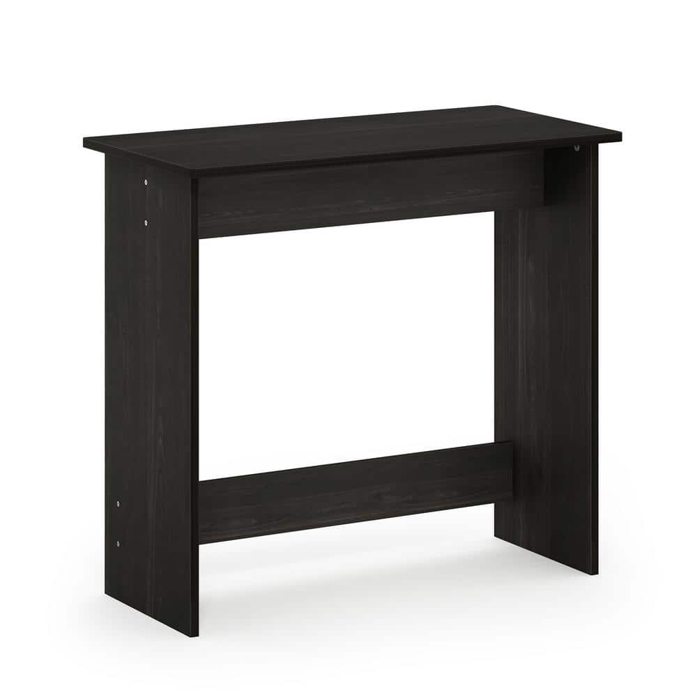 Espresso Wood Rectangular Study Table with Safe Round Edges