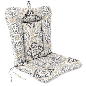 38 in. L x 21 in. W x 3.5 in. T Outdoor Wrought Iron Chair Cushion in Rave Grey