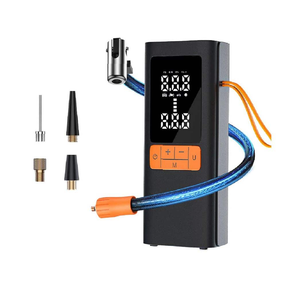 Portable Air Compressor 150 PSI 9000 mAh Portable Electric Pancake Air Compressor Tire Inflator with Digital Gauge price history on PriceWatchPro