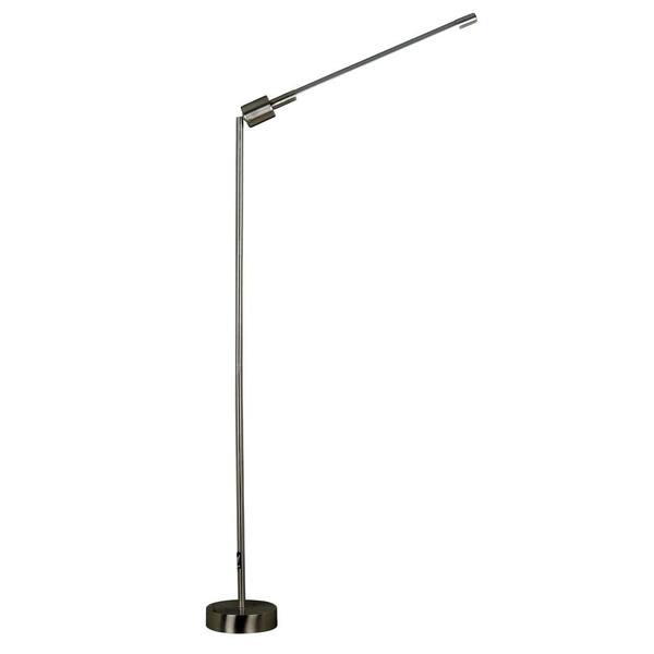 Kenroy Home Tublette 1-Light 77 in. Brushed Steel Floor Lamp