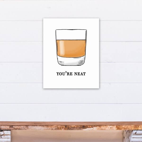 DESIGNS DIRECT 16 in. x 20 in. "Youre Neat Bourbon" Printed Canvas Wall Art