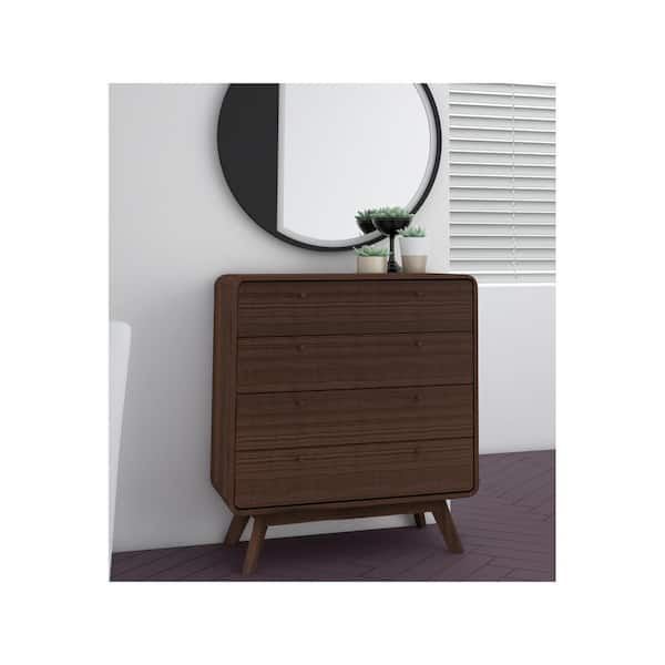 REN HOME - THE ART OF SCANDINAVIAN DESIGN Leva 4-Drawer Dresser - Walnut