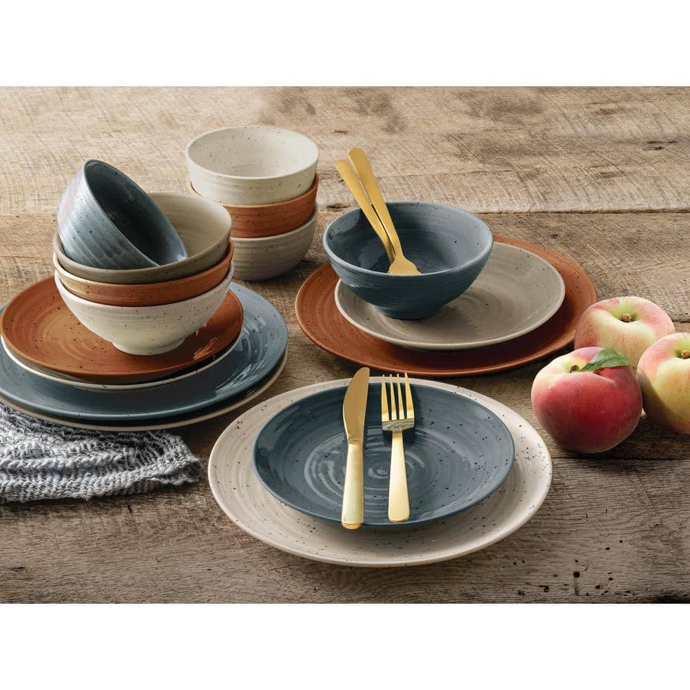 Siterra Painter's Palette 16-Piece Stoneware Dinnerware Set