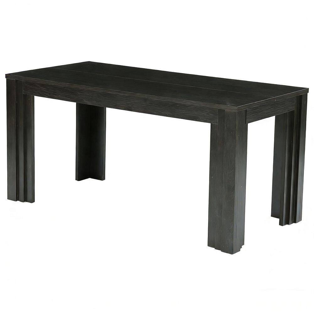 Moronia 63 in. Engineered Wood Black Computer Desk, Business Large Executive Desk for Home Office