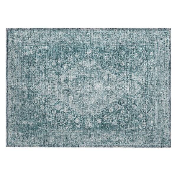 Chantille Machine Washable Indoor/Outdoor Abstract ACN3171 Teal 2 ft. x 3 ft. Accent Rug
