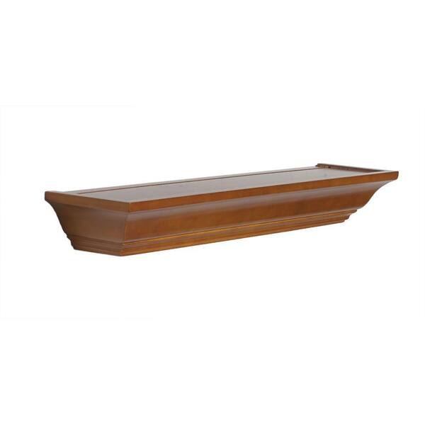 Knape & Vogt 5 in. x 24 in. Floating Honey Mantel Decorative Shelf Kit