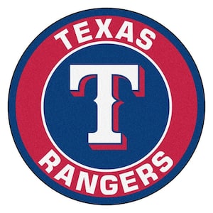 MLB Texas Rangers Red 2 ft. x 2 ft. Round Area Rug