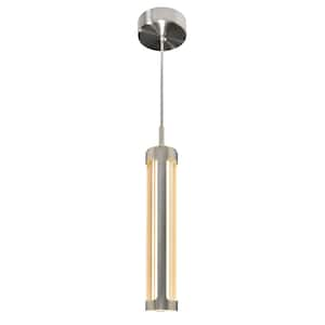 Neva 3 in LED Integrated Satin Nickel Chandelier