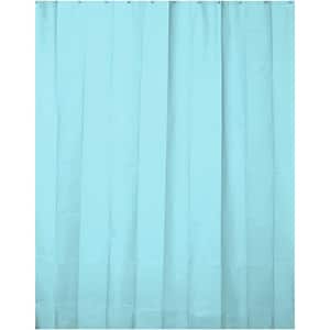 Solid Eva 71 in. x 78 in. Aqua Blue Bath Shower Curtain