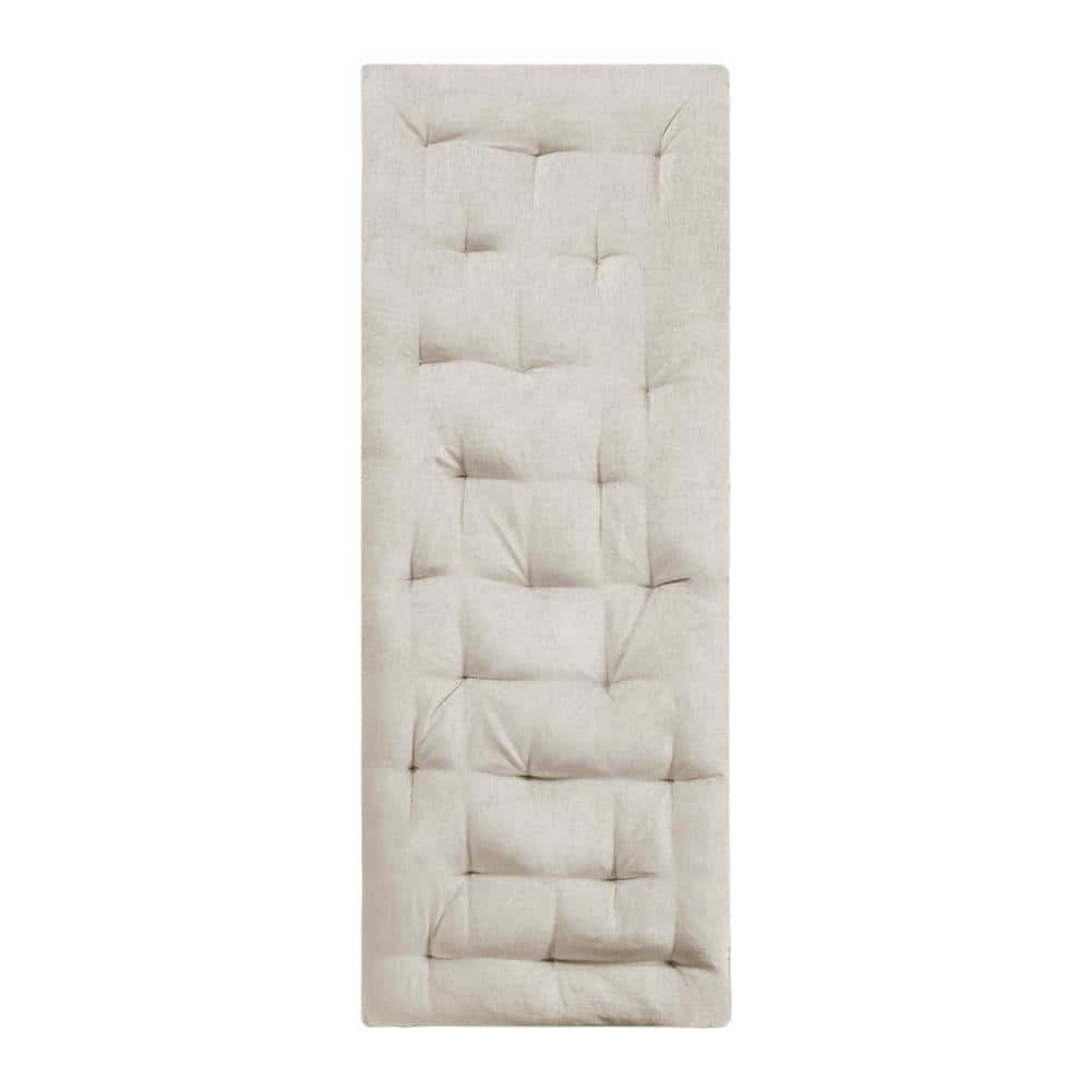 Ivory Chenille Tufted Lounge Floor Pillow Cushion