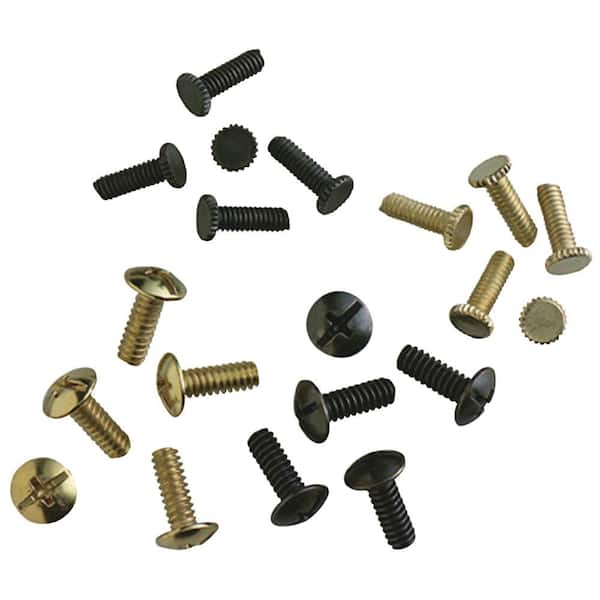 Assorted Antique Brass and Polished Brass Fan Screws (20-Pack)