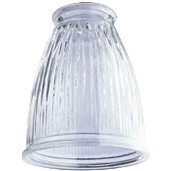 Westinghouse 5 in. Crystal Clear Pleated Shade with 2-1/4 in. Fitter and 4-1/4 in. Width