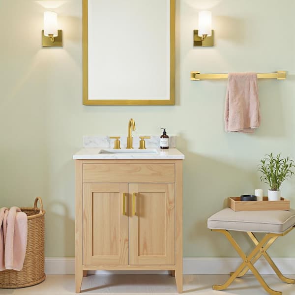 FORIOUS Towel Bar Wall Mounted In Gold Bathroom HH0224G The Home