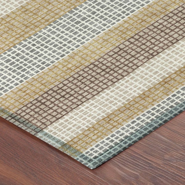 Chantille Machine Washable Indoor/Outdoor Abstract ACN2530 Beige 8 ft. x 10 ft. Area Rug