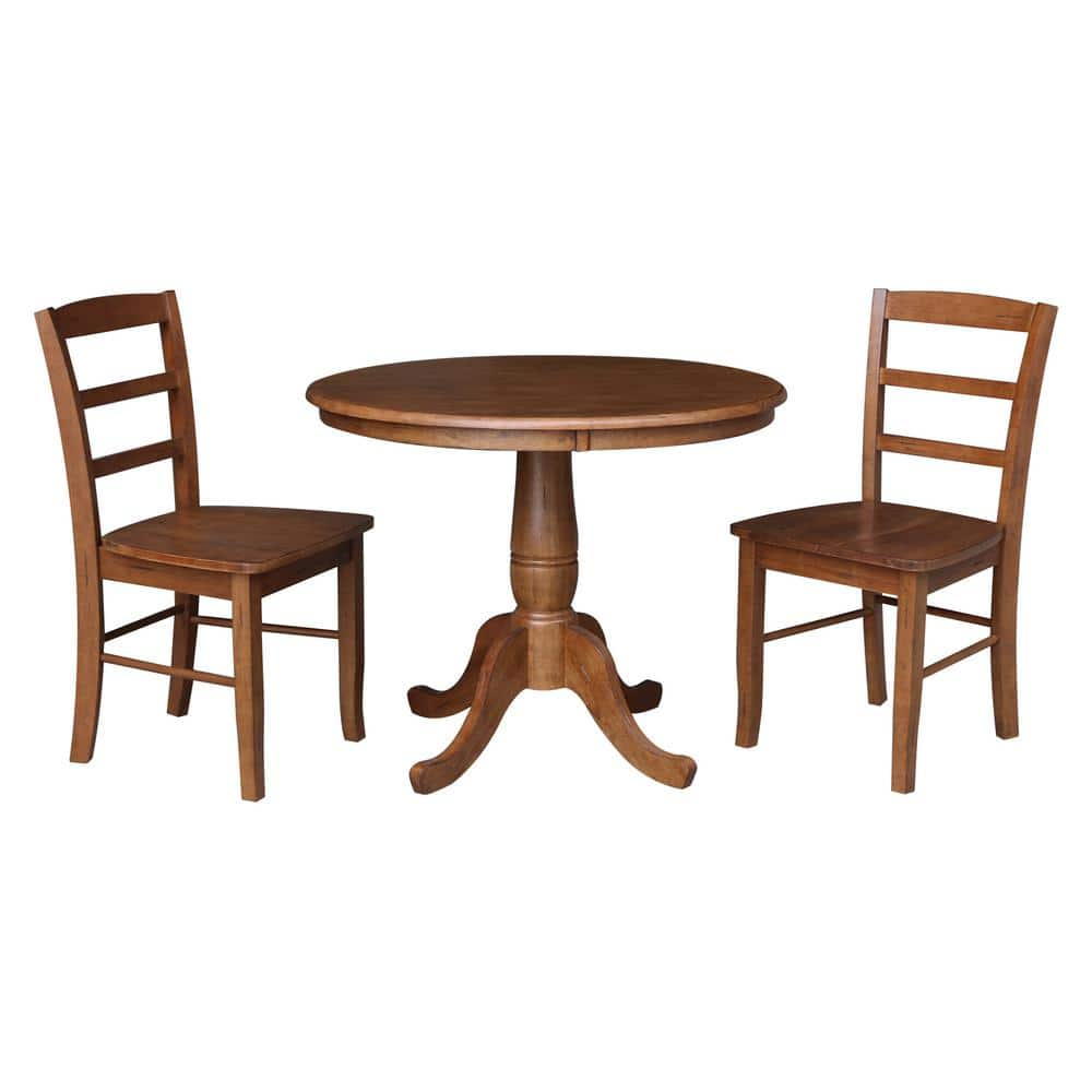 Round table best sale with 2 chairs