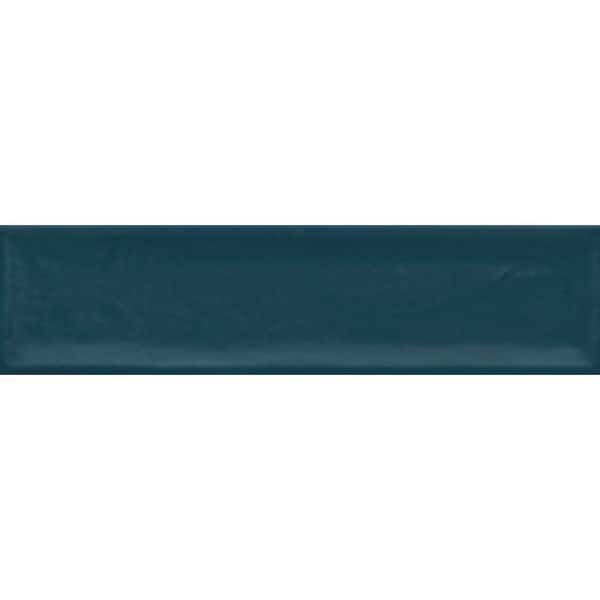 EMSER TILE Raku Blue 2.95 in. x 11.81 in. Glazed Matte Ceramic Wall Tile (0.242 sq. ft. per Piece/Sold in Case of 25 Pieces)