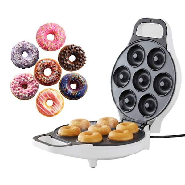 750 W White Mini Donut Maker