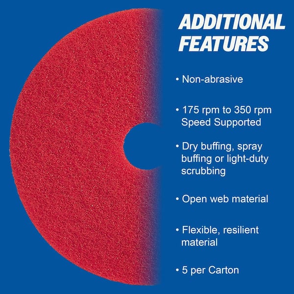 Genuine Joe Black Floor Stripping Pad - 5/Carton - Round x 18 Genuine Joe Black Floor Stripping Pad - 5/Carton - Round x 18