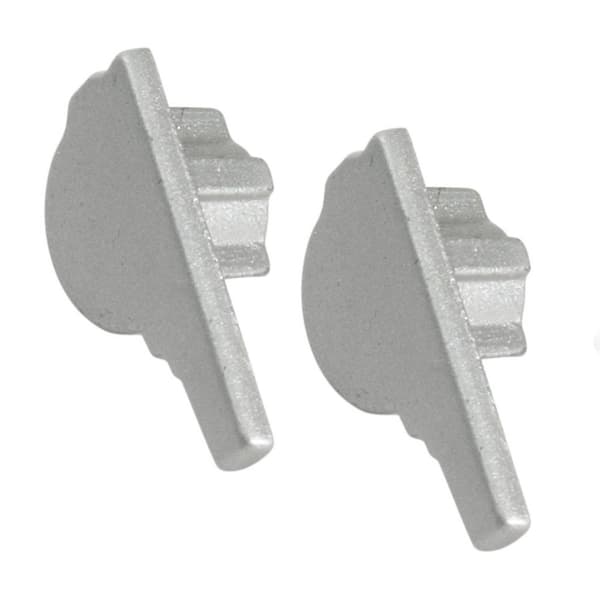 DURAL FLORENTOSTEP 0 in. D x  0.35 in. W x 0 in. L Endcap right die-cast Silver Molding and Transition Trim