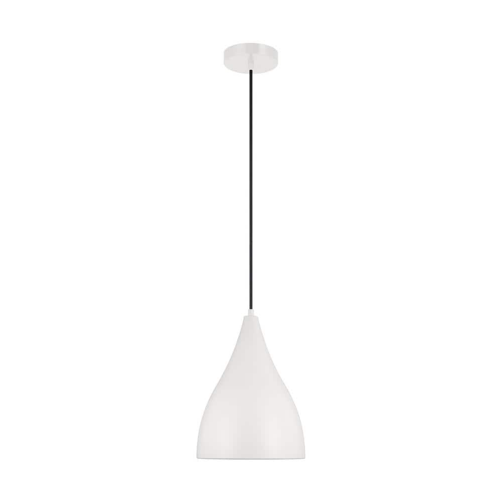 Generation Lighting Oden 1-Light Matte White Small Statement Pendant ...