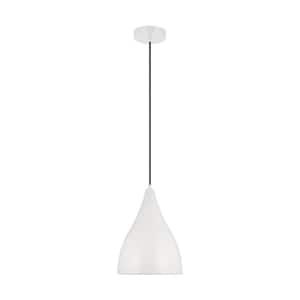 Oden 1-Light Matte White Small Statement Pendant Light