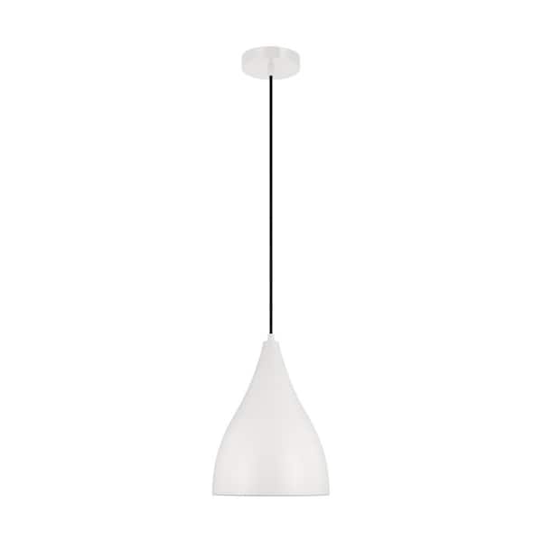 TIELLA Ashenbrook 1-Light Matte White Small Statement Pendant Light