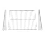 11 in. H x 17 in. White Steel 1-Drawer Wide Mesh Wire Basket
