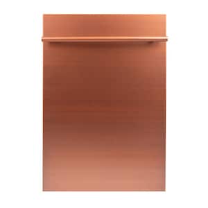 ZLINE 18" Compact Copper Top Control Dishwasher with Stainless Steel Tub and Modern Style Handle,52 dBa