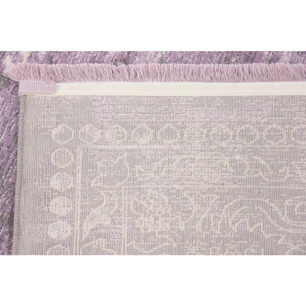 Olwen Purple and Gray Synthetic 8' x 10' Rectangular Area Rug