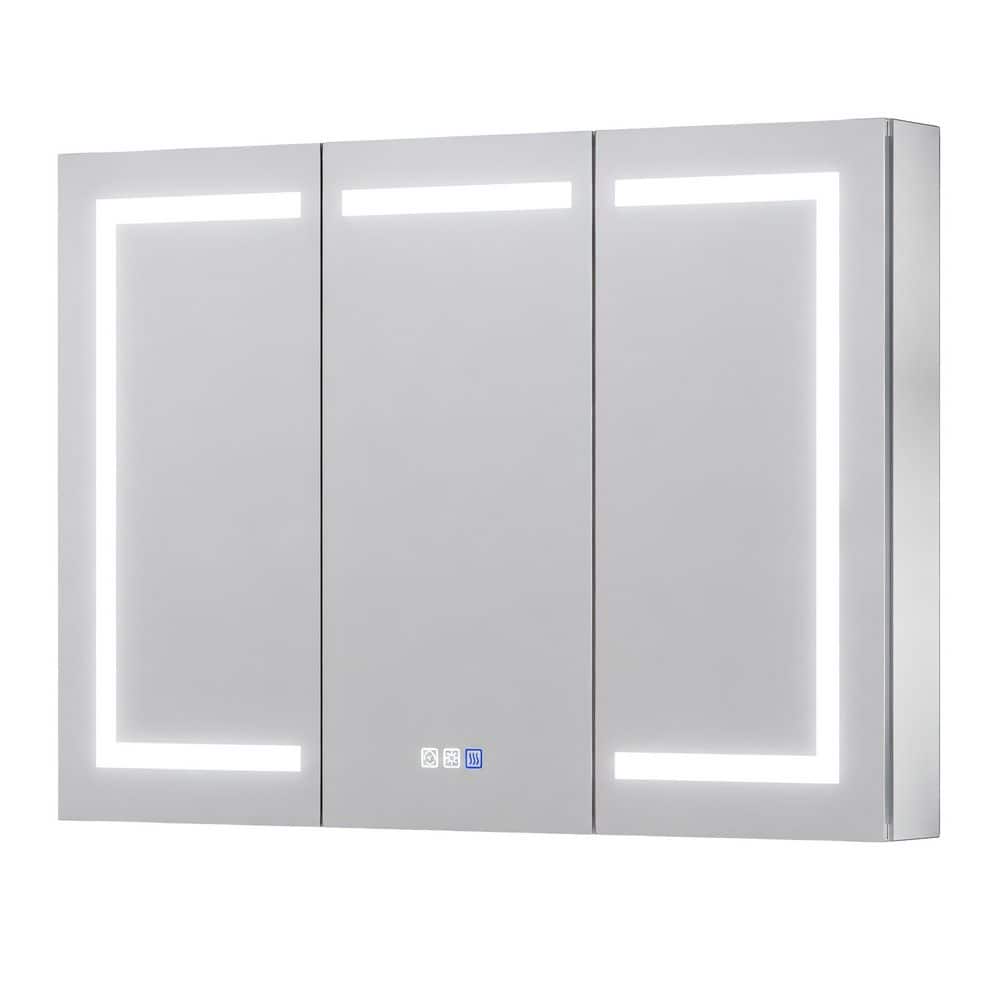 ExBrite 48 in. W x 32 in. H Rectangular Silver Aluminum Recessed