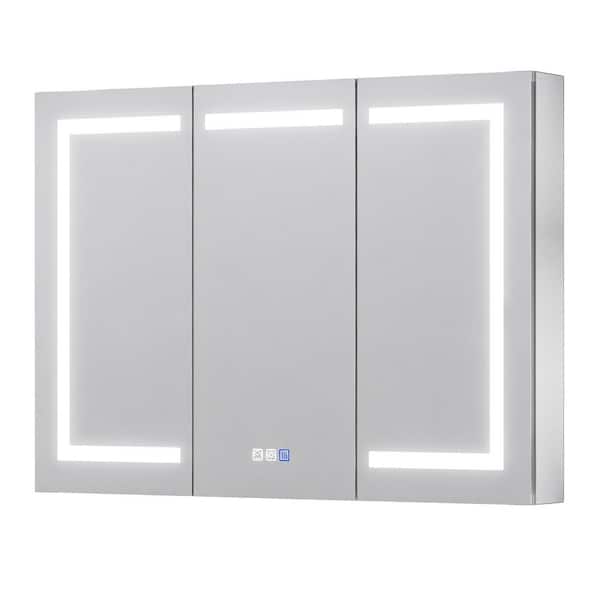 ExBrite 48 in. W x 32 in. H Rectangular Silver Aluminum Recessed