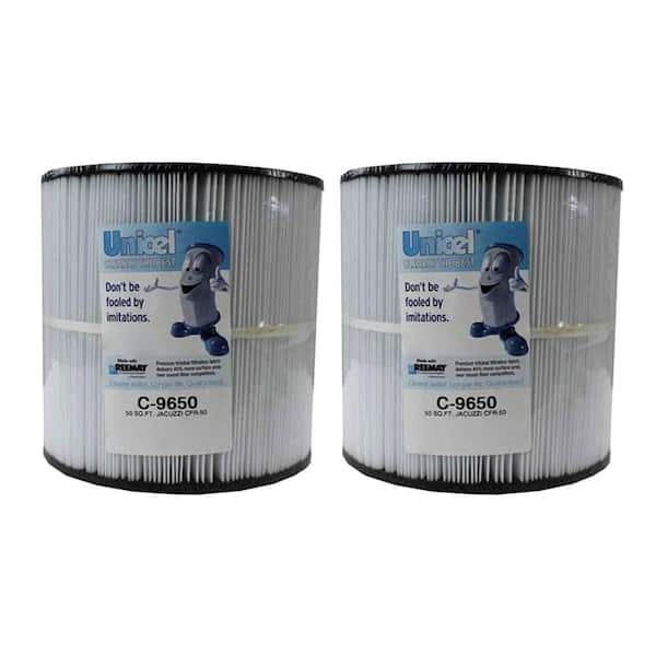 Unicel 9.94 in. Dia 50 sq. ft. Replacement Pool Filter Cartridge (2-Pack)