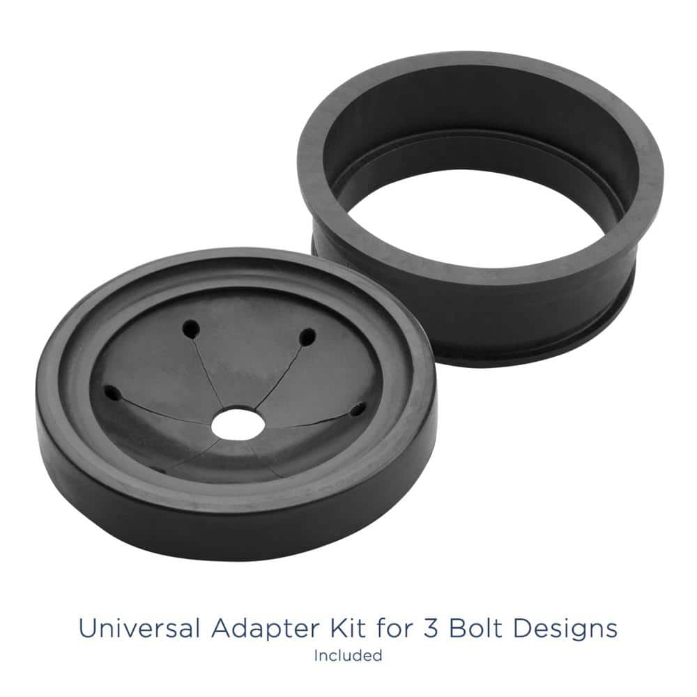 Compact Black Continuous Feed Garbage Disposer with 1/3 HP Motor