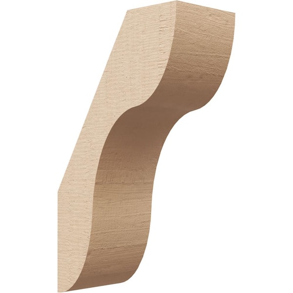 Ekena Millwork 3 in. x 10 in. x 6 in. Carmel Rough Cedar Woodgrain Timberthane Polyurethane Knee Brace, Primed