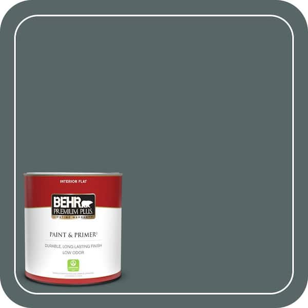 BEHR PREMIUM PLUS 1 qt. #N440-6 Brooklyn Flat Low Odor Interior Paint & Primer
