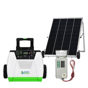 1800-Watt/2880W Peak Push Button Start Solar Powered Portable Generator with Power Transfer Kit and One 100W Solar Panel