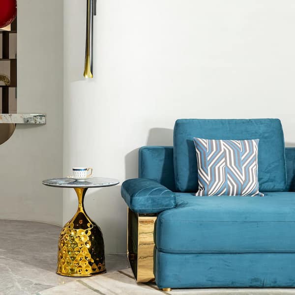 maocao hoom Sofa Side Table, Iron Round Tray Coffee Table maocao hoom Sofa Side Table, Iron Round Tray Coffee Table