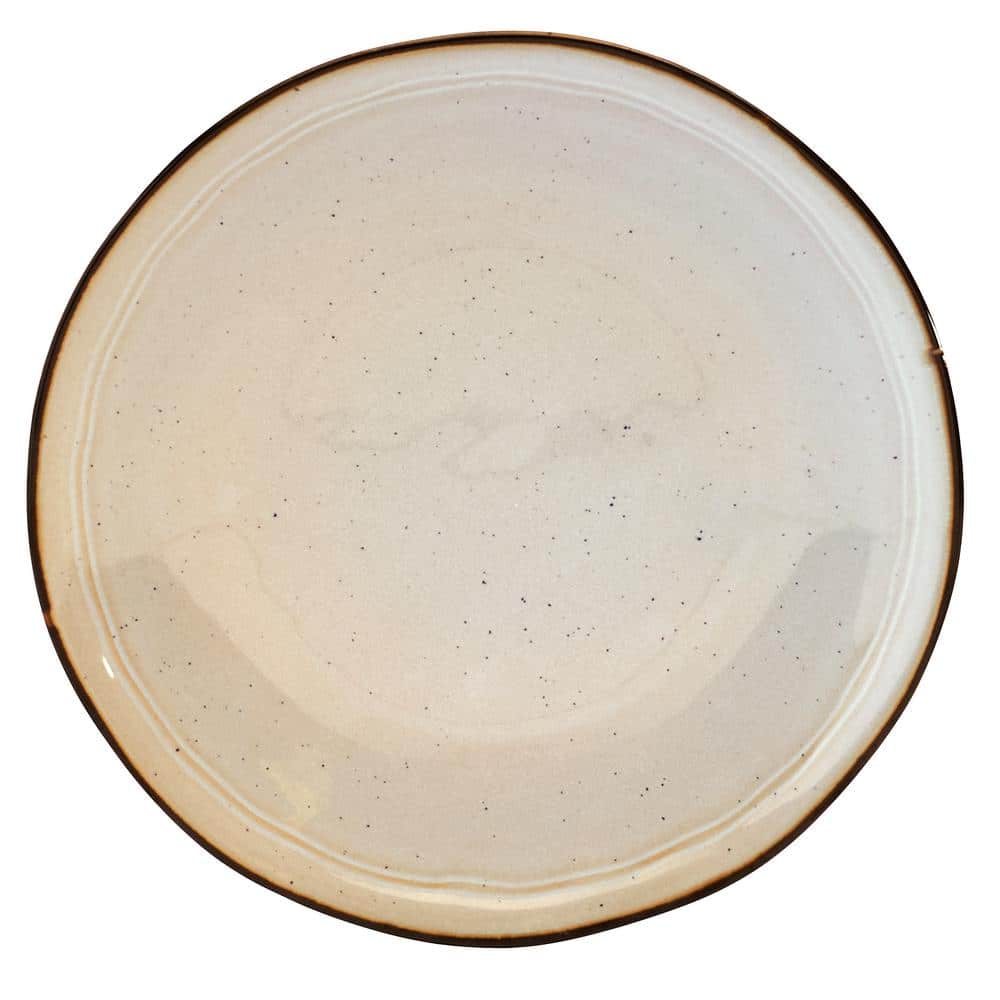 Geneva Speckled White Ceramic 16-Piece Dinnerware Set
