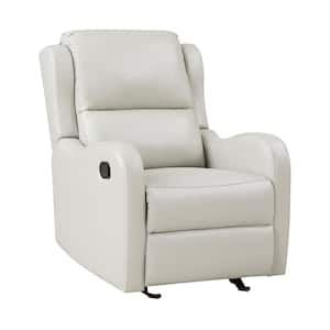 Laurel Taupe Faux Leather Manual Glider Recliner