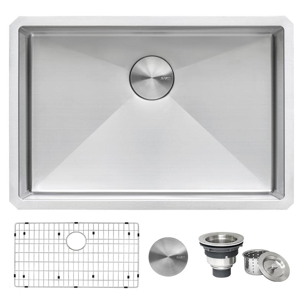 28-Inch Stainless Steel Drop-In Single Bowl Kitchen Sink