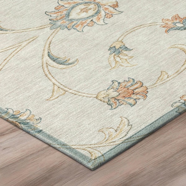 Chantille Machine Washable Indoor/Outdoor Abstract ACN3079 Ivory 2 ft. x 7 ft. Runner Rug