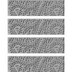 Boxwood 8.5 in. x 30 in. Stair Treads (Set of 4) Medium Gray