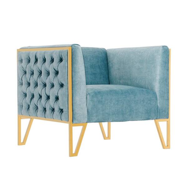 Manhattan Comfort Vector Mid-Century Modern Ocean Blue and Manhattan Comfort Vector Mid-Century Modern Ocean Blue and