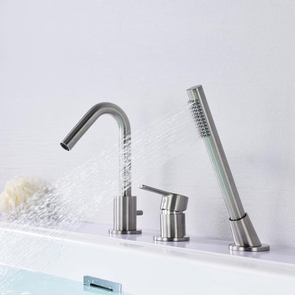 SUMERAIN Modern 2-Handle Wall Mounted Roman Tub Faucet with Spot Resistant  in Chrome S2134CI-HD - The Home Depot